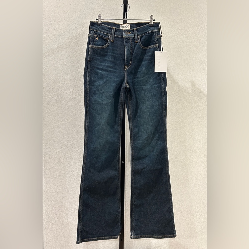 Etica Anya Modern Flare Jeans Wetlands, Size 27, New with Tag